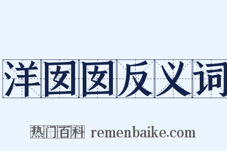 洋囡囡反义词是什么意思的图片